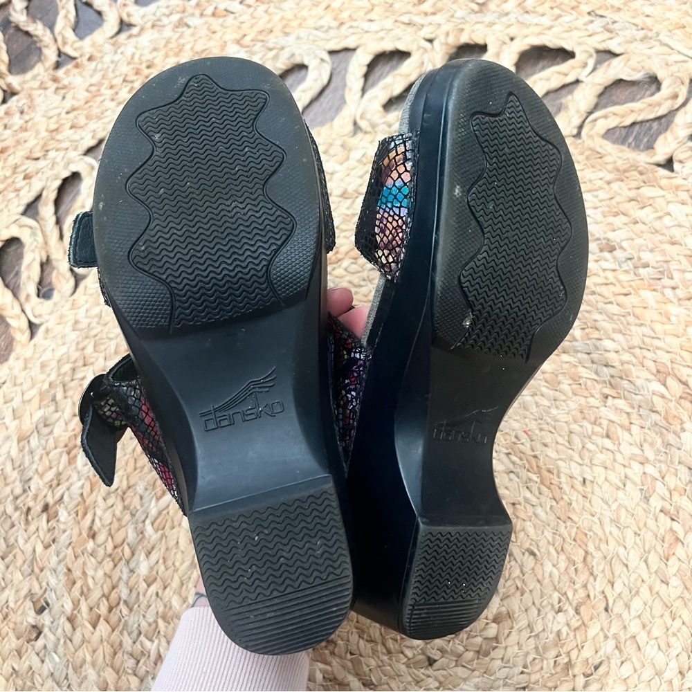 Dansko Sandal Clog Multi Color Snake Skin - image 3